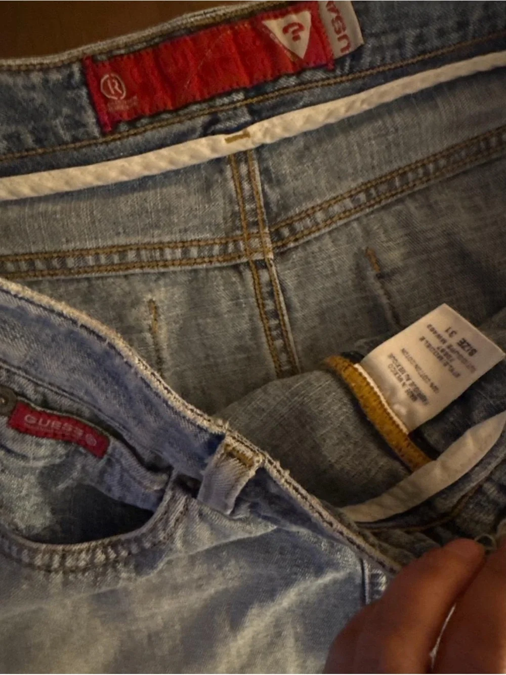 Guess Light Blue Denim Mini Skirt
